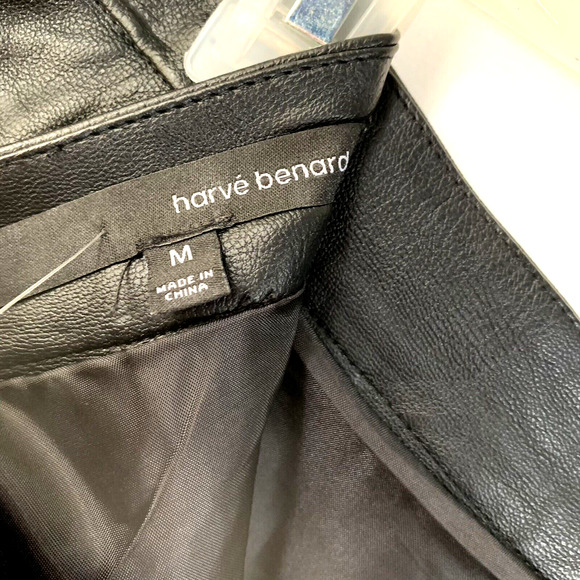 Womens Skirt Faux Leather Pleated Black Mini Medium Harve Benard Biker Baddie - Picture 4 of 7